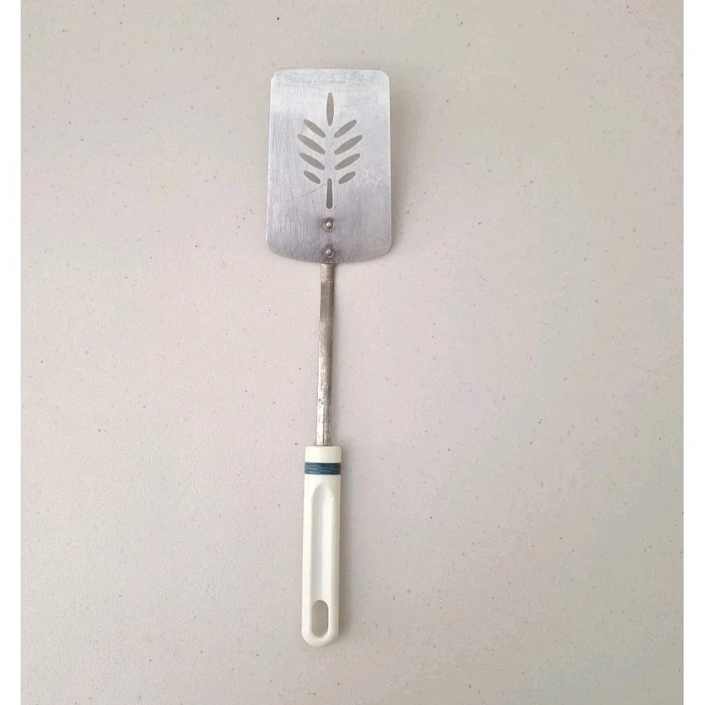 Vintage MCM 'HARVEST WHEAT' Slotted Spatula Handle Stainless Steel 14